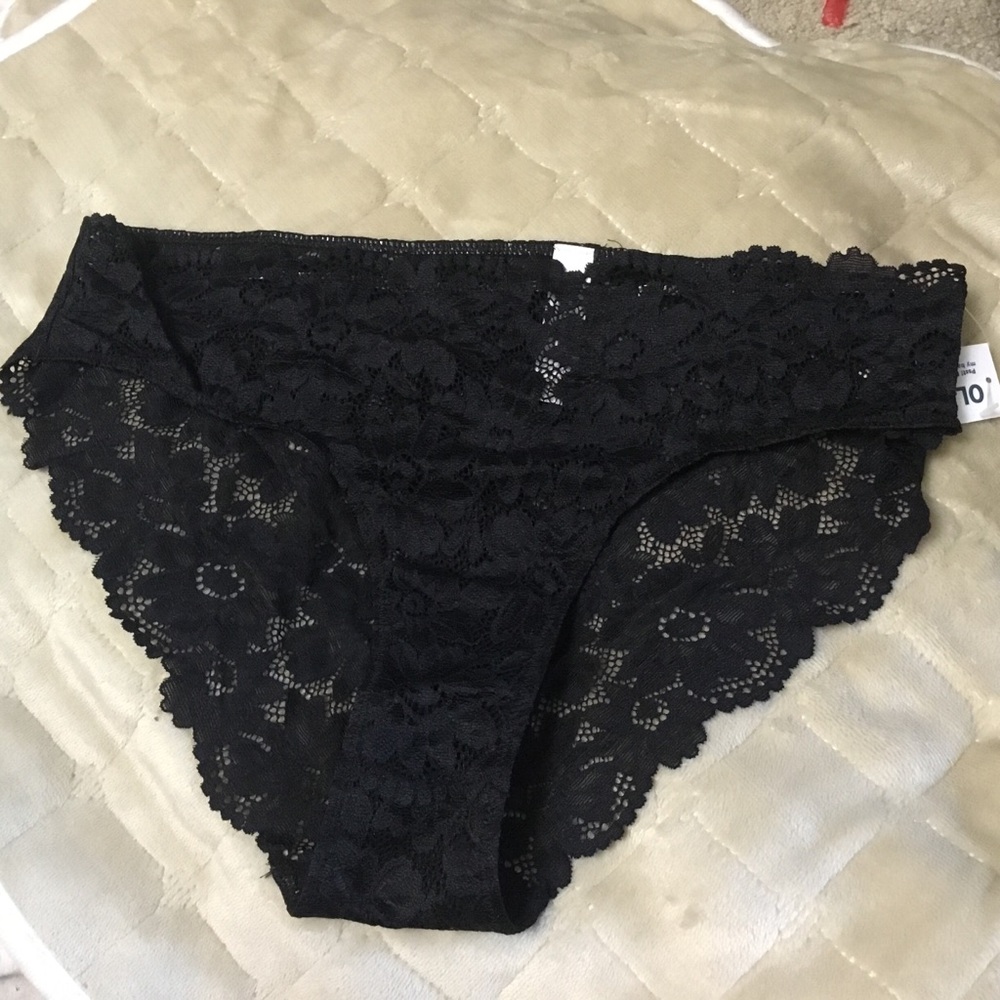 Black Lace Bikini Underwear - Medium